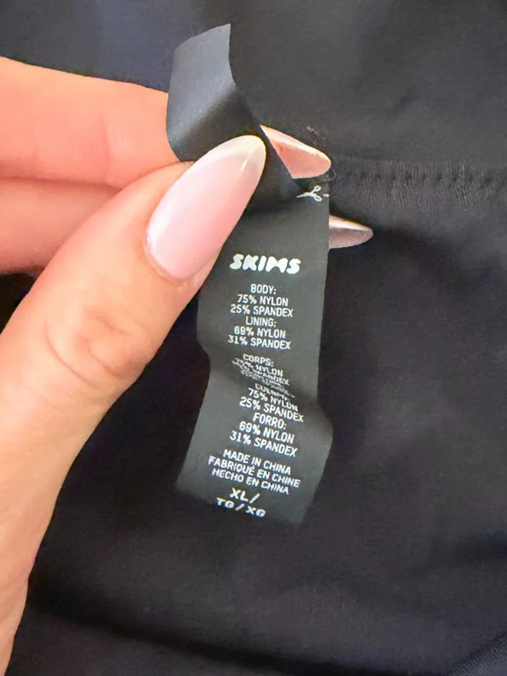 SKIMS Sculpting Swim Foldover Bikini Bottoms - Onyx - XL